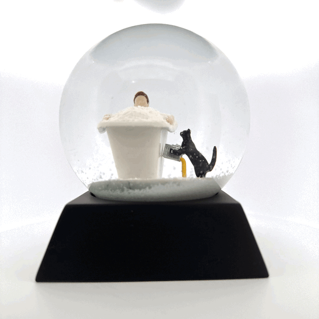 Bad Kitty Snow Globe